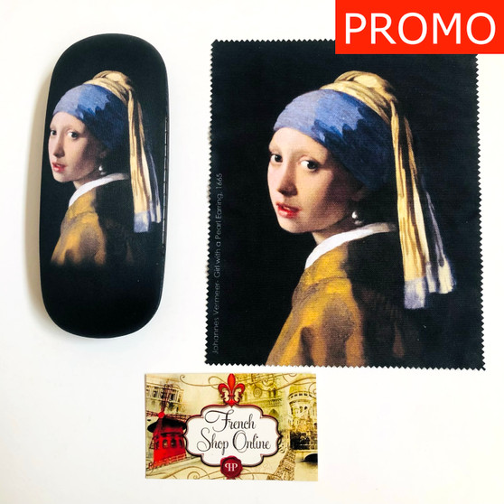 Johnnes Vermeer Girl with the Pearl Earrings Hard Glasses Case with Microfibre Cloth