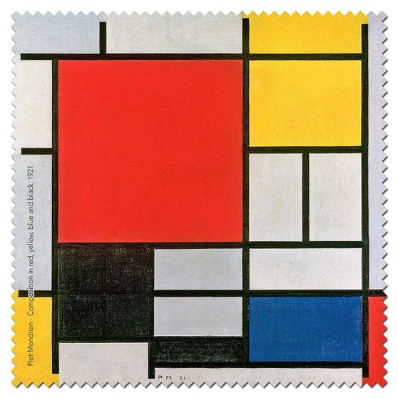 Piet Mondrian Composition Microfiber Cleaning Cloth Made in France