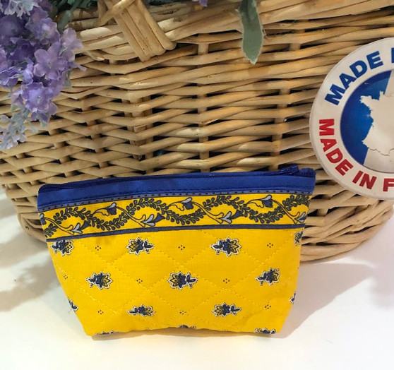 Coin/Cosmetic Bag Marat Avignon Yellow Made in France