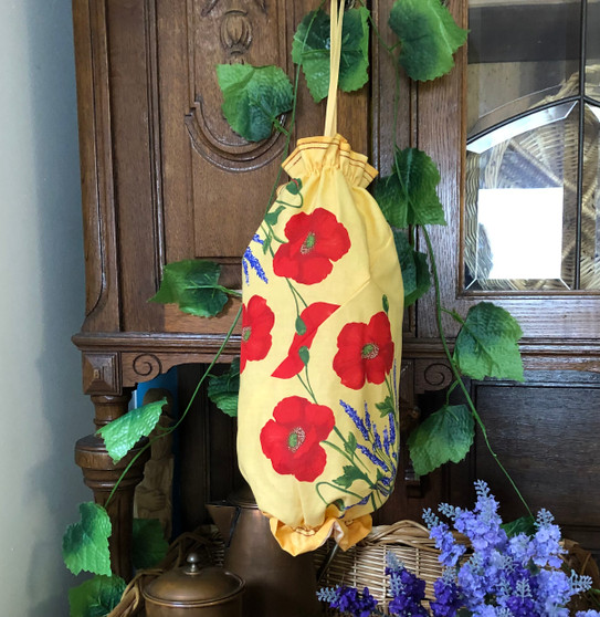 Plastic Bag Holder Poppy Yellow Made in France