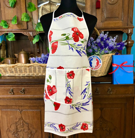 Apron Poppy Ecru Made in France