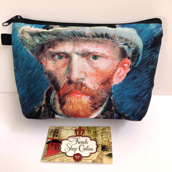 Vincent Van Gogh Self Portrait With Hat 1887 Navy Cosmetic bag