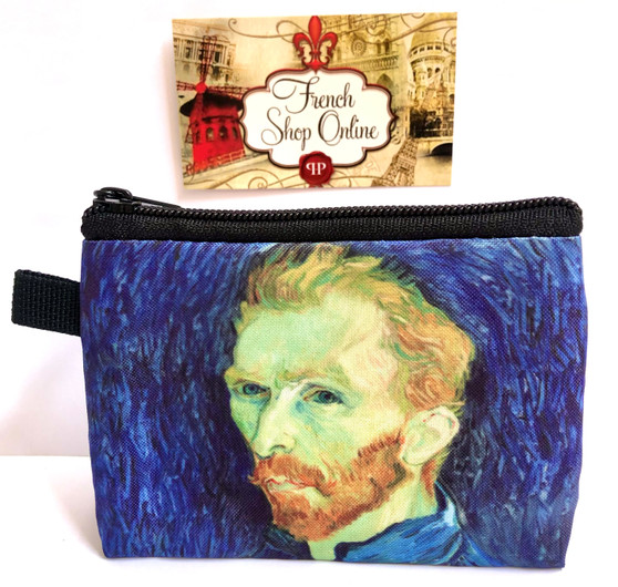 Vincent van Gogh Self Portrait 1889 Navy Coin Purse