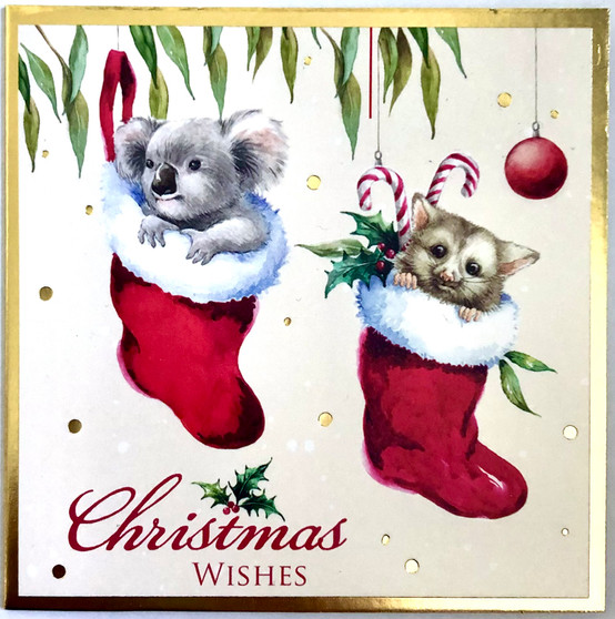 Christmas Card 10x10cm Koala