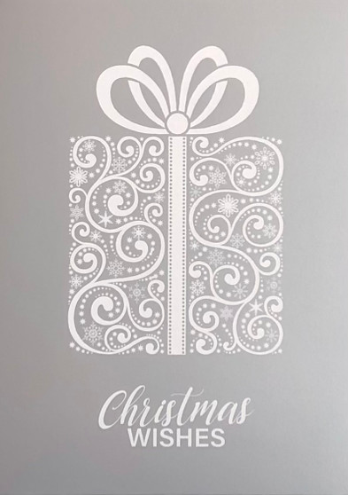 Christmas Card 11x15cm silver gift