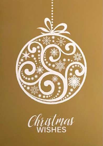 Christmas Card 11x15cm Gold deco