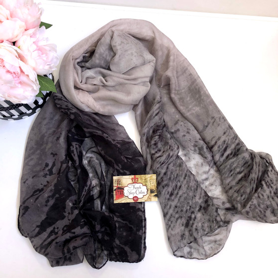 Promo Scarf Ombre Grey/Black