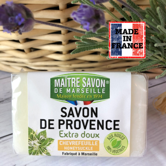 100g Honeysuckle/Hevrefeuille French Soap Maitre Savon de Marseille