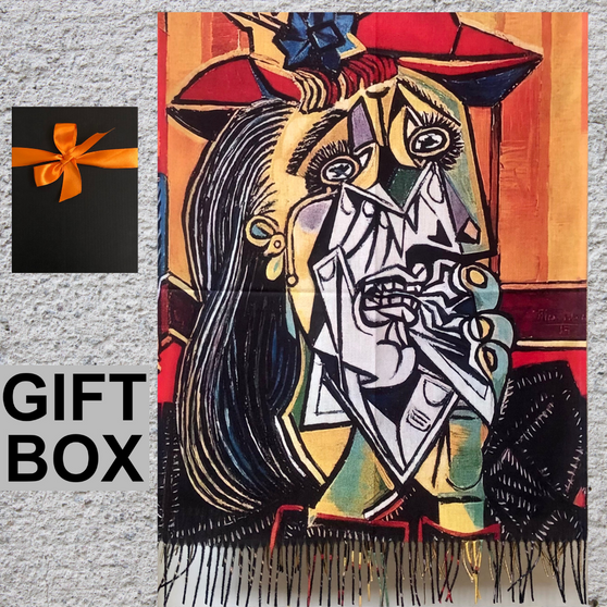 Pablo Picasso The Weeping Woman Art Thick Soft Shawl Scarf  in Giftbox