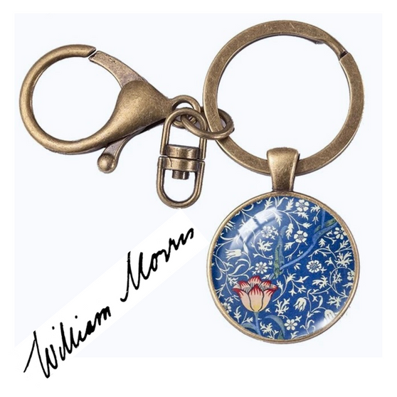 William Morris Lily Keychain Keyring