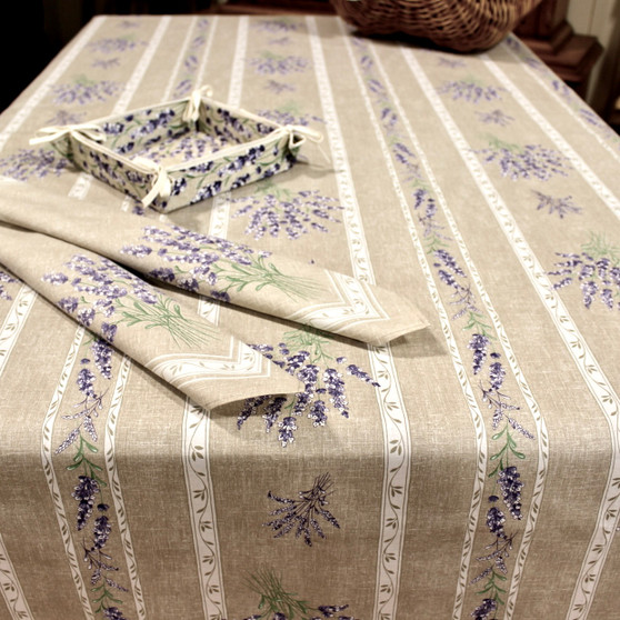 Valensole Lin French Tablecloth 155x200cm 6Seats Made in France