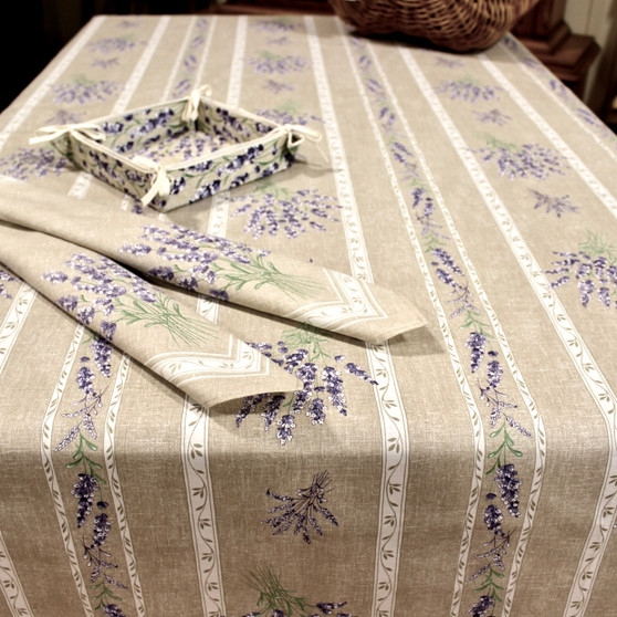 Valensole Lin French Tablecloth 155x300cm 10Seats Made in France