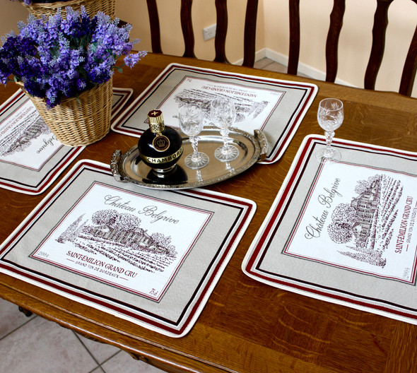 Bordeaux Jacquard Tapestry Style Placemat Made in France