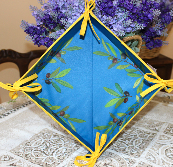 French Bread Basket Nyons Blue  Made in France