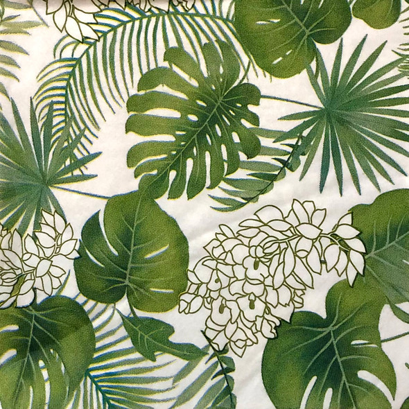 monstera paper napkins with green tropical leaf design, botanical paper napkins 33x33cm luncheon size