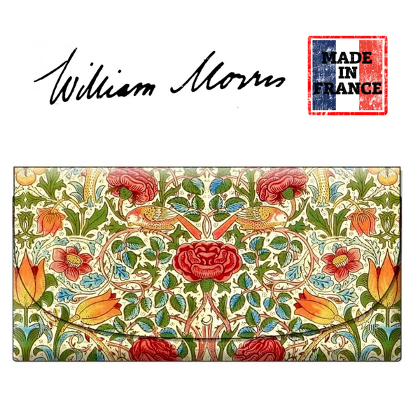 William Morris Rose multi-colour soft velour glasses case made in France