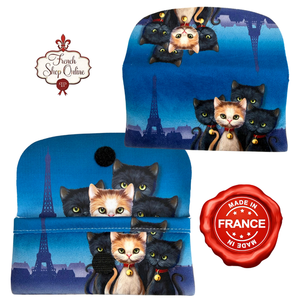 Cats in Paris – Soft Velour Glasses Case Made in France