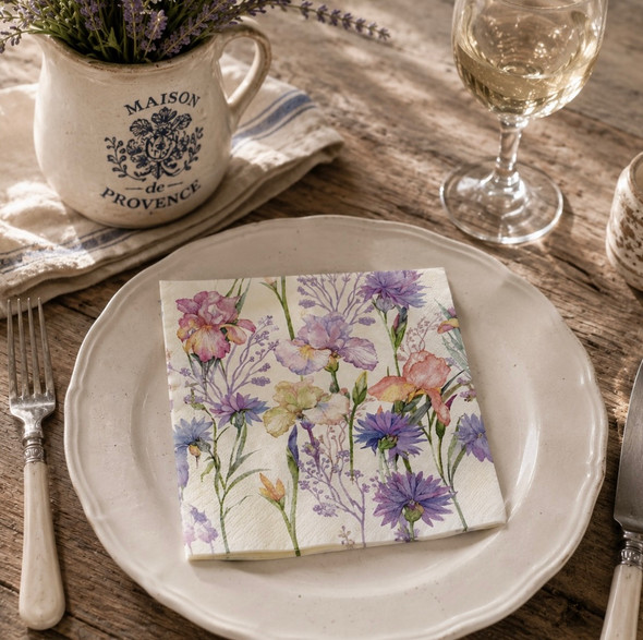 20 Paper Napkins – Wildflower Meadow – 33x33cm Luncheon