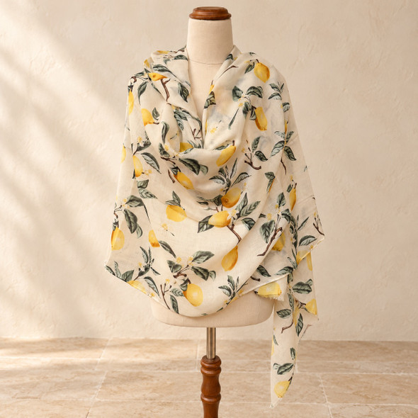 Mediterranean Lemons Scarf & Soap Gift Set
