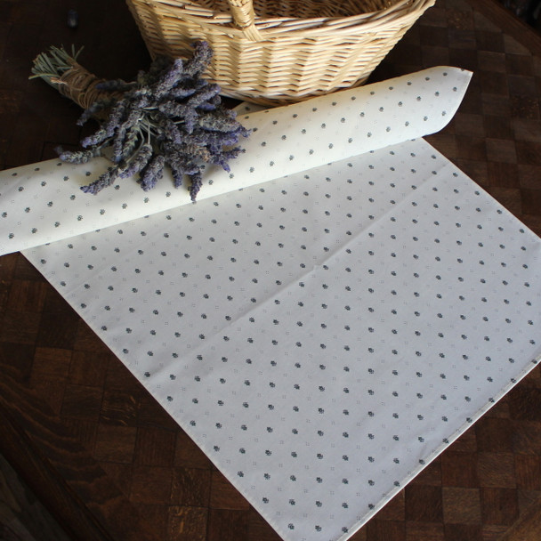 Ramatuelle Ecru / Green  French Serviette Napkin Made in France