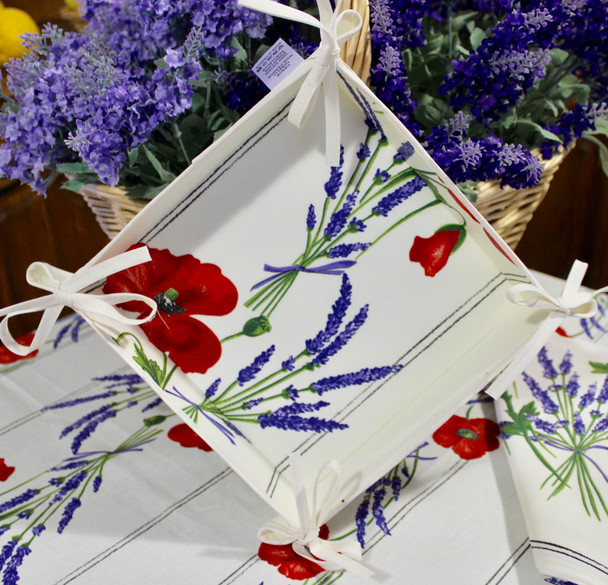 200 x 150 cm – 6 seats – Rectangular French Tablecloth – Coated – Poppy Ecru – Made in France