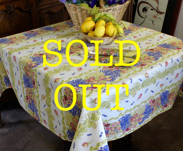 Lavener&Roses Square Tablecloth 150x150cm Made in France