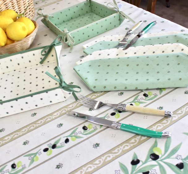 Ramatuelle Ecru Square Tablecloth 150x150cm Made in France