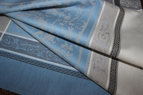 Versailles Blue Jacquard TeaTowel Made in France