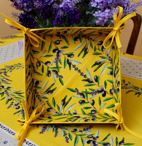 Lauris Yellow 155x350cm 12Seats French Tablecloth Made in France 