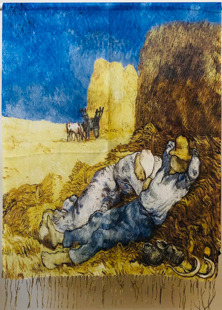 Vincent Van Gogh Rest from Work Masterpiece Lightweight Shawl