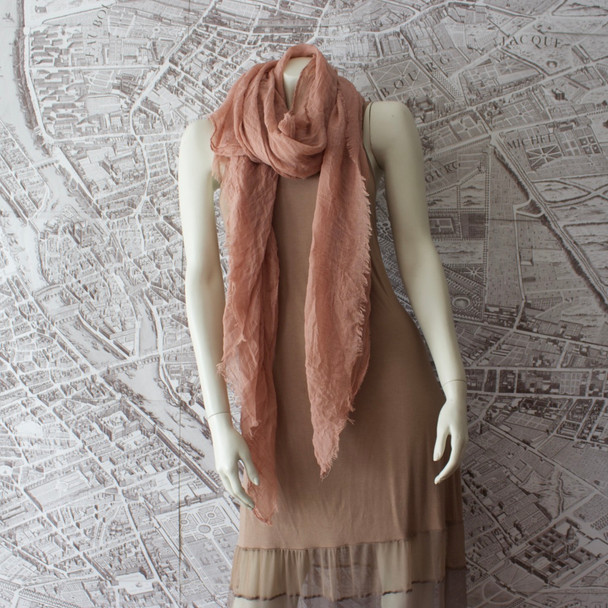 French Riviera Rosybrown Pastel Shawl-Sarong-Wrap 