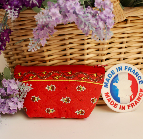 Coin/Cosmetic Bag Avignon Red Made in France