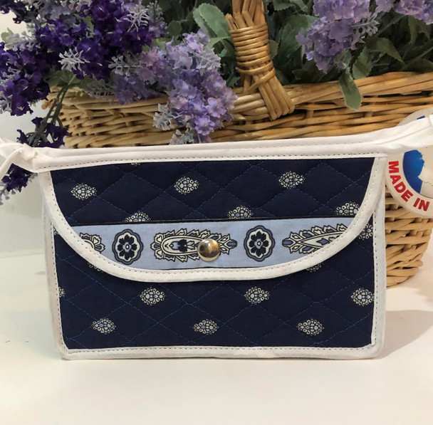 Make-up / Toiletry Bag Small Marat Bastid Navy Made in France