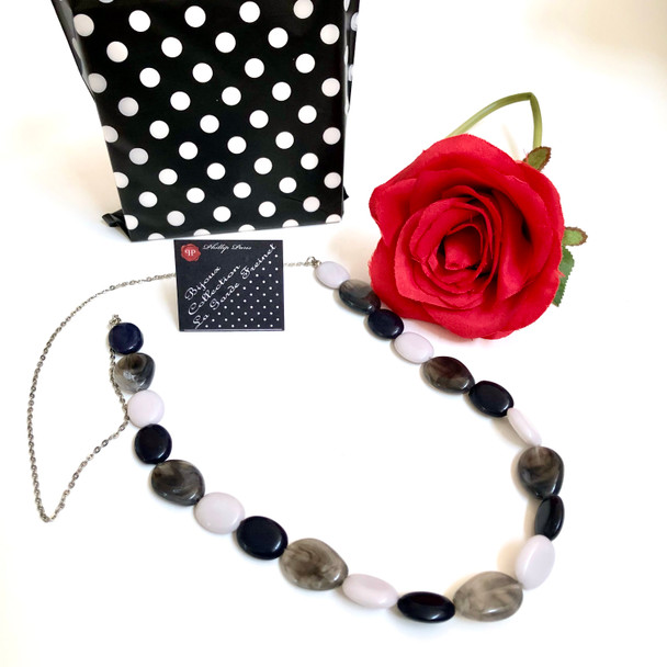 Classic Grey Necklace 38cm long