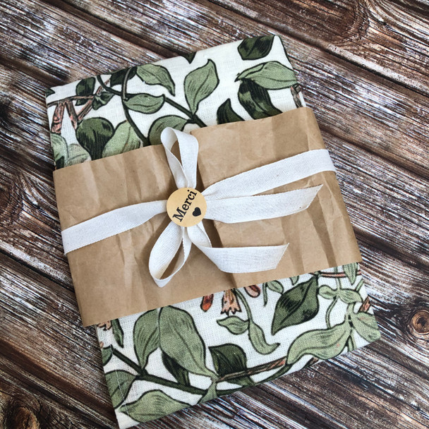 William Morris Honeysuckle 100% European Linen Tea Towel