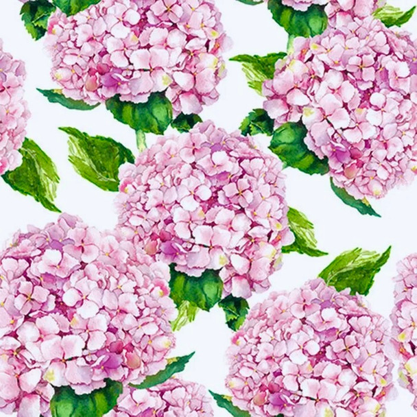 Pink hydrangea flowers and leaves paper napkins – romantic table decor Pink hydrangea flowers and leaves paper napkins – romantic table decor