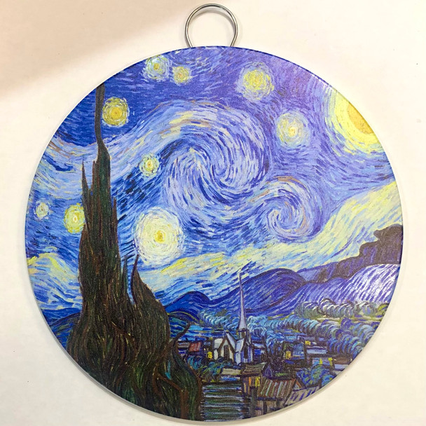Van Gogh – Set of 4 Round Metal Wall Pictures – 15 cm – Home Décor