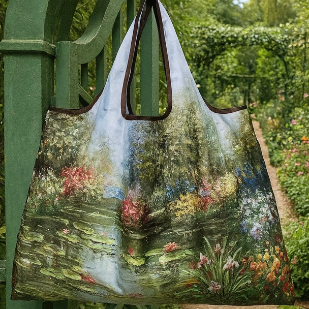 Claude Monet – Giverny Water Garden Foldable Shopper Bag Claude Monet – Giverny Water Garden Foldable Shopper Bag