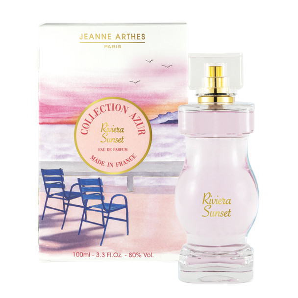 Riviera Sunset Eau de Parfum 100 ml – fruity gourmand French perfume from Collection Azur with Riviera-inspired packaging
