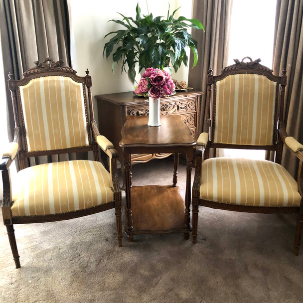 Pair of French Louis XVI–Style Armchairs