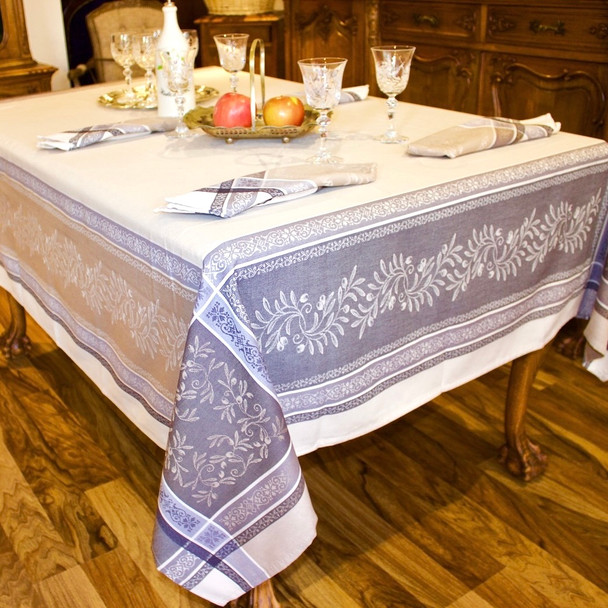 Olivia Lin Jacquard French Tablecloth 160x250cm 8seats Made in France