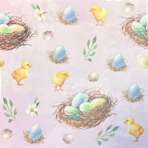 20 Paper Napkins – Easter Chicks & Eggs – 33x33cm Luncheon