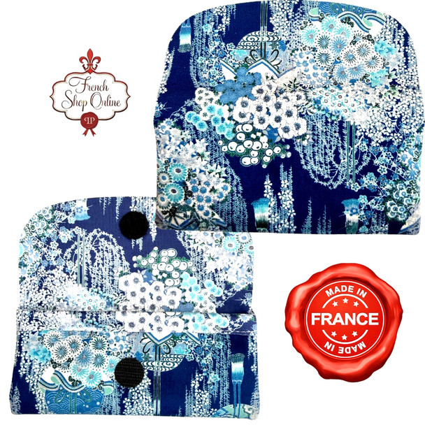 MISE Museum Japanese Garden Blue – Soft Velour Glasses Case Made in France