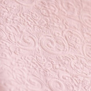 20 Paper Napkins – Dust Pink Embossed – 33x33cm Luncheon