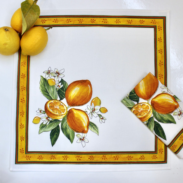 lemon cotton napkin