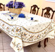 Moustiers Blue French Tablecloth 155x250cm 8Seats Made in France