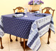 Marat Avignon Bastide Navy Square French Tablecloth 150x150cm Made in France