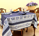 Marat Avignon Bastide Navy Square French Tablecloth 150x150cm Made in France