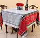 Vignoble Grey160x160cm Square Jacquard French Tablecloth Made in France 