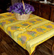 Lavender Yellow 155x120cm 4-6Seat Small Tablecloth COATED Made in France